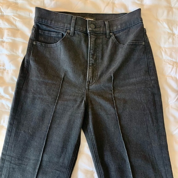 Express Super High Rise Straight Denim - Picture 1 of 4